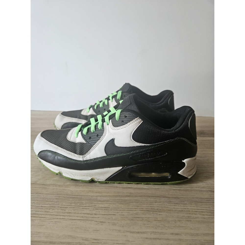 Nike Air Max 90 iD Custom Black Lime Green Denim Sneakers Men's Size 11.5